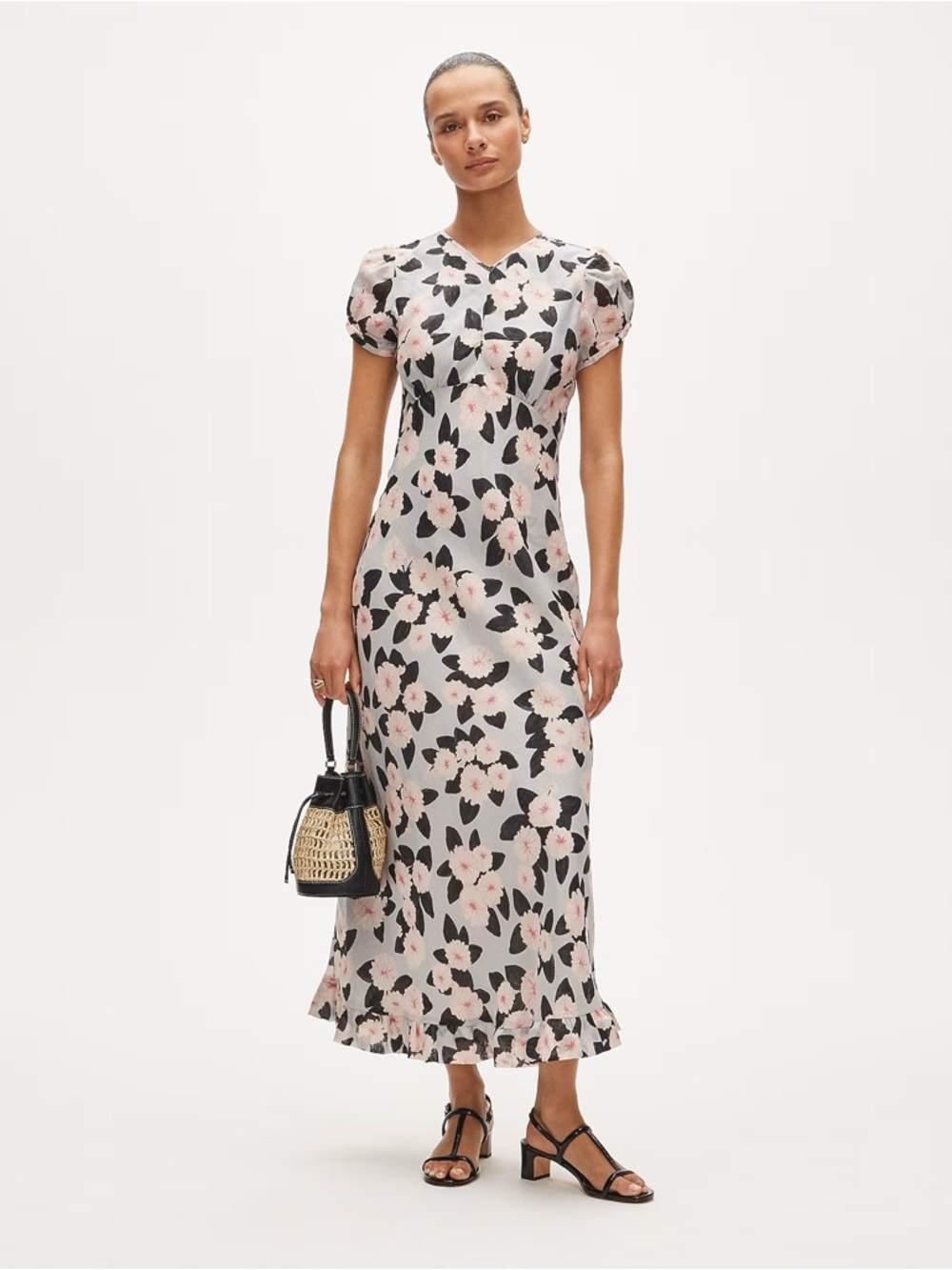NWT J. Crew Ruffle-hem Midi Dress Poppy Print